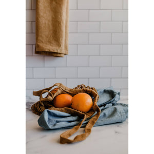 Plant dyed Organic cotton Kitchen Towel | Charcoal