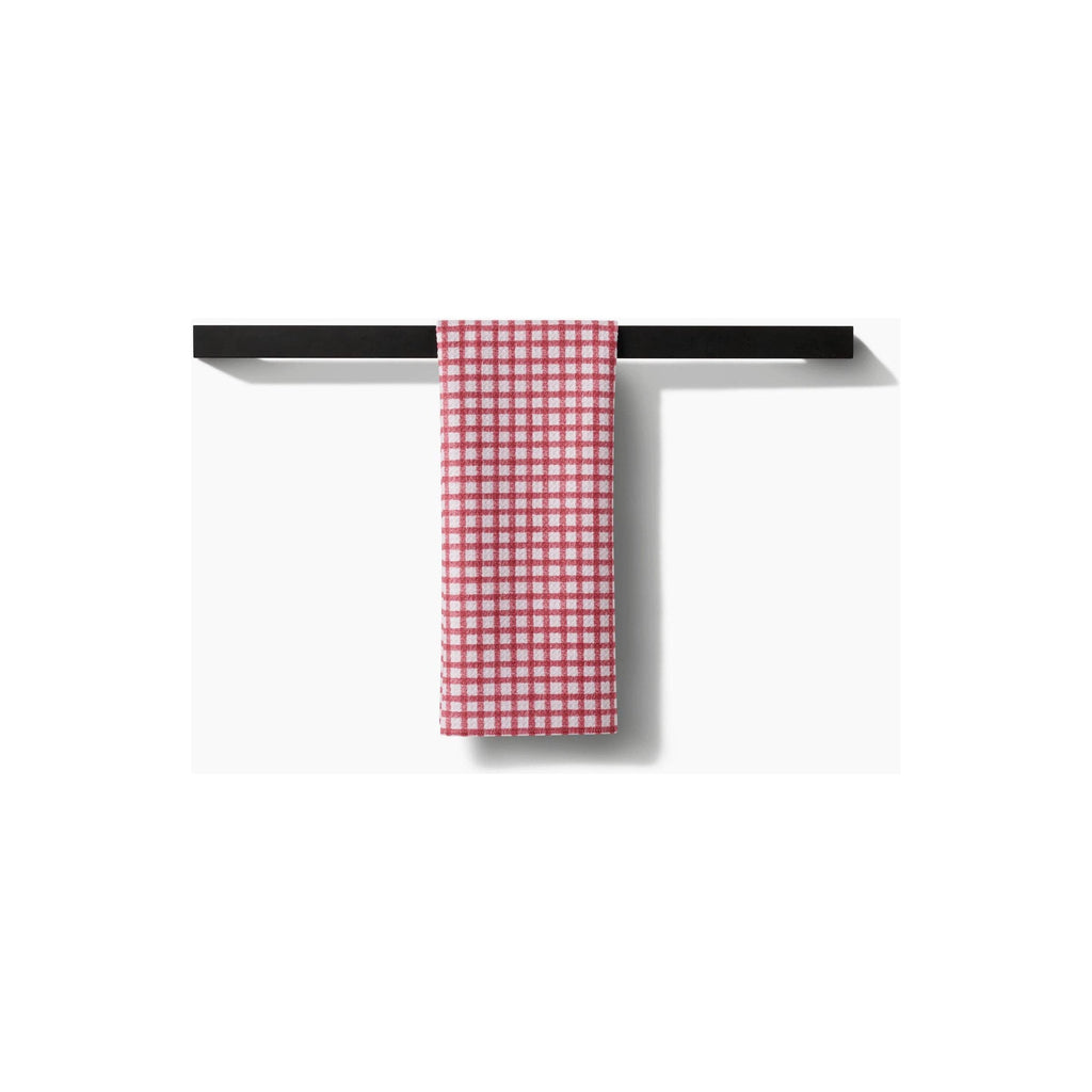 Geometry - Fireside Plaid Red Tea Towel