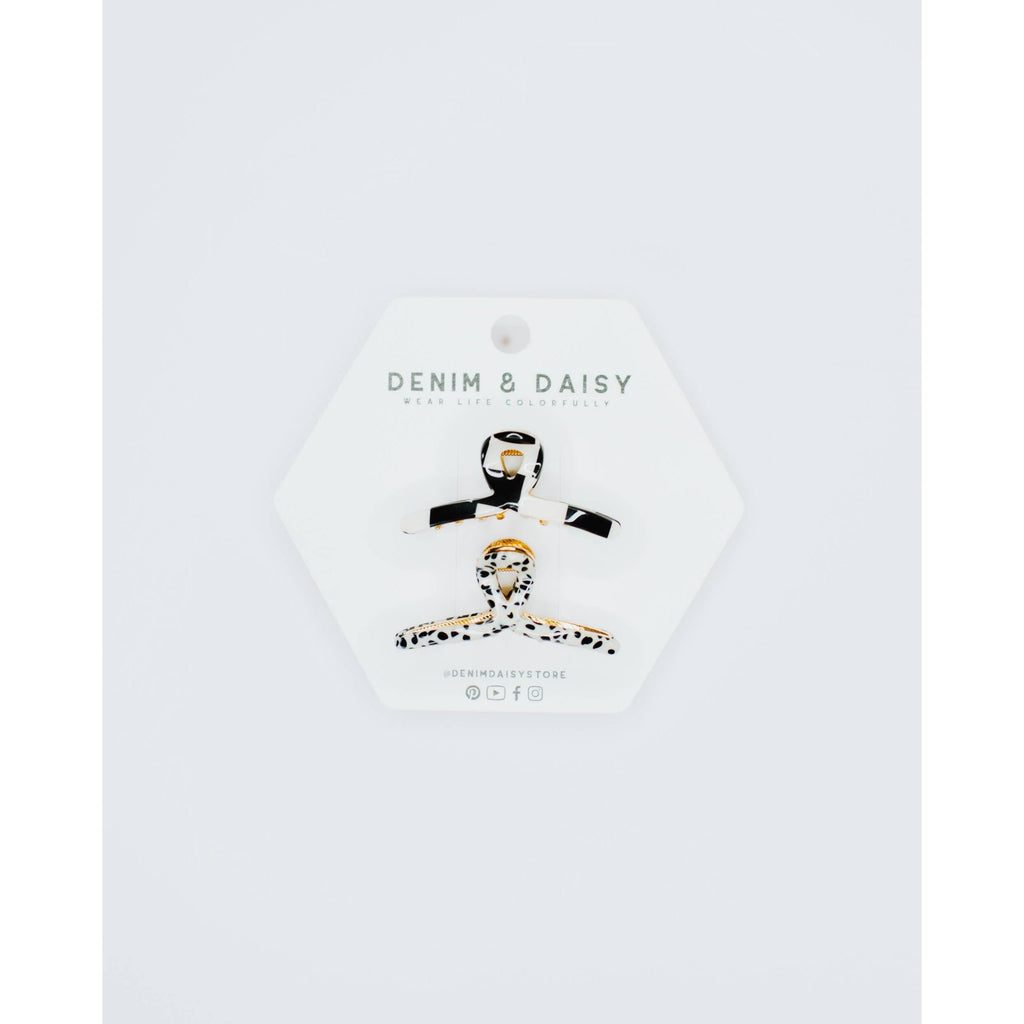 Tiny Gold Loops Hair Claw Clips | 2-Pack
