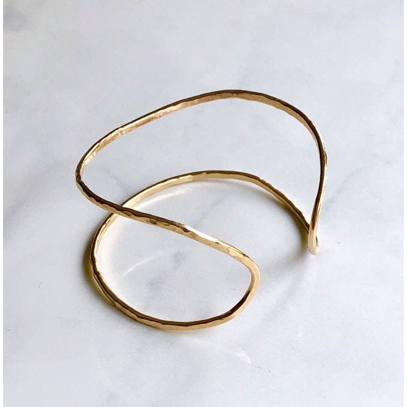 Hammered Wrap Adjustable Cuff