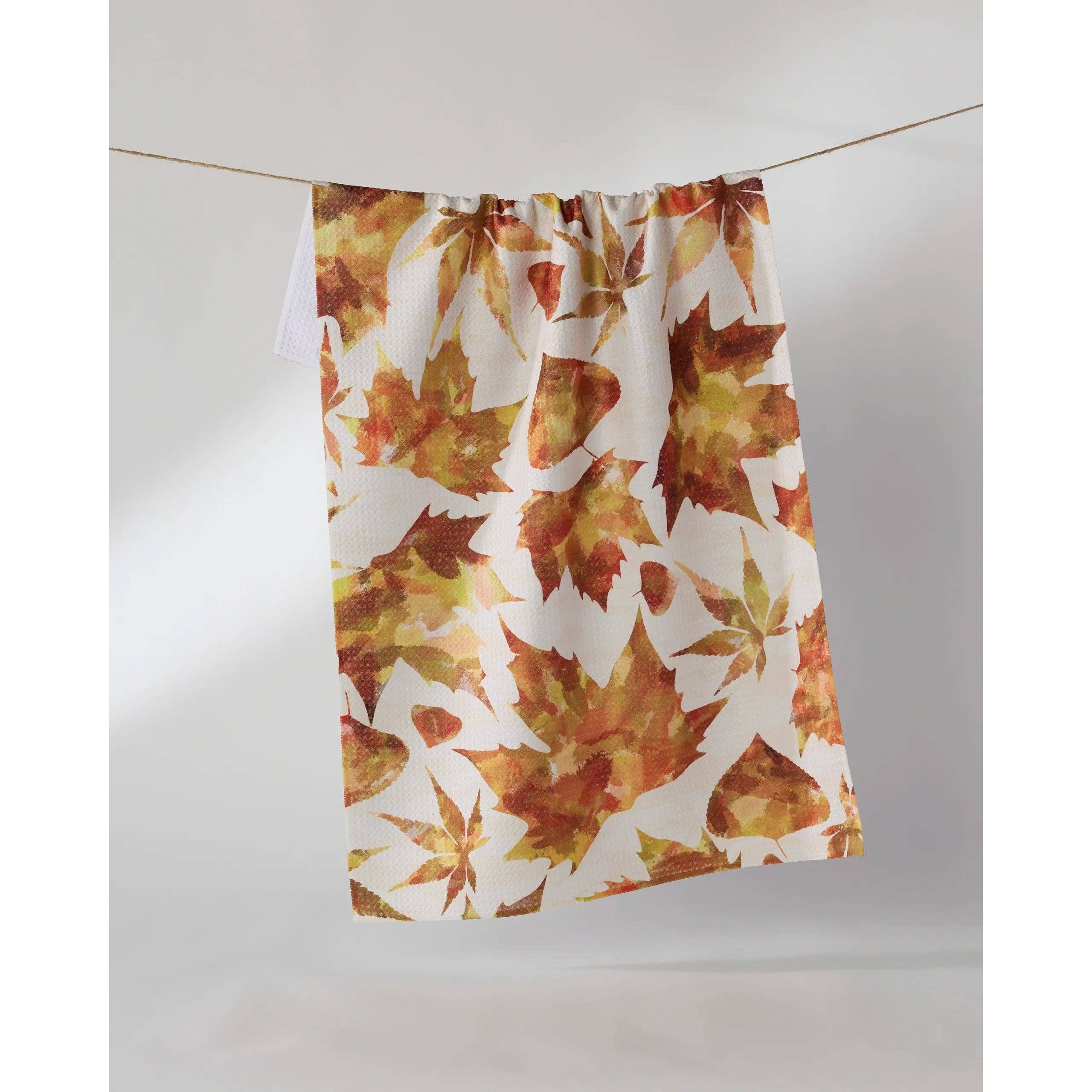 Geometry - Painted Fall Tea Towel