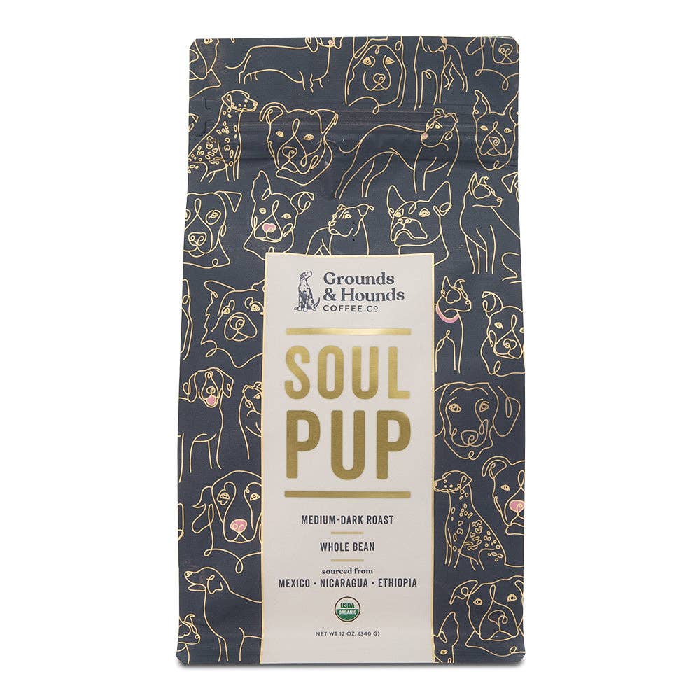 Grounds & Hounds Coffee Co. | Soul Pup Organic Blend Coffee - Whole Bean