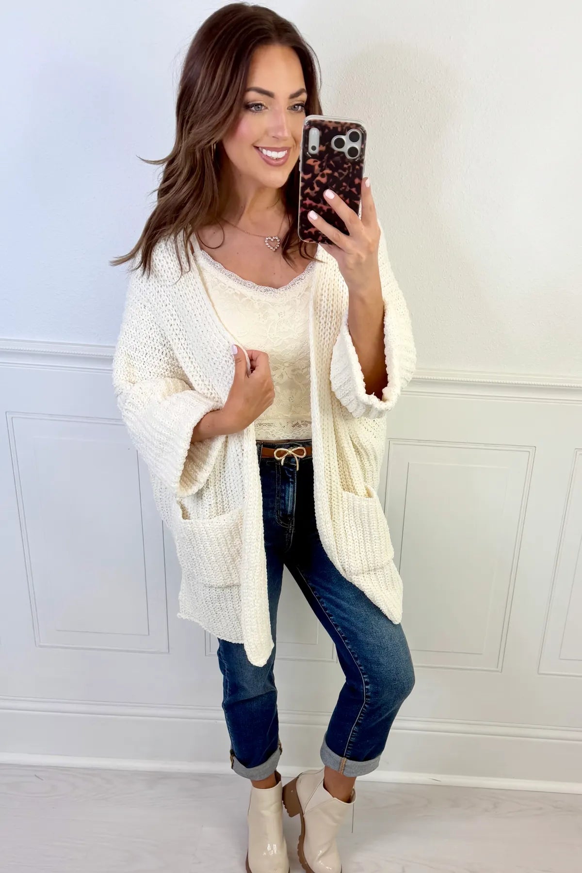 Marcy Chenille POL Cardigan