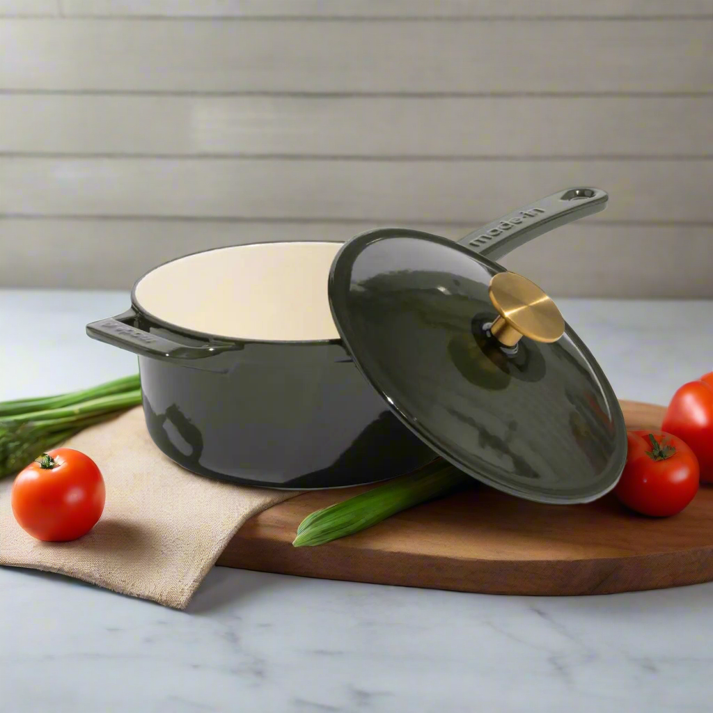 Enameled Cast Iron Saucepan |  2 Qt