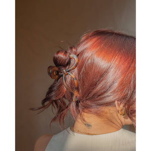 Bow Hair Claw Clip | Honey Brown