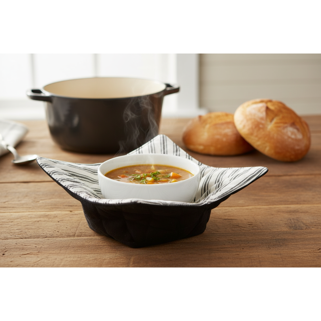 Bowl Cozy | Ticking Stripe