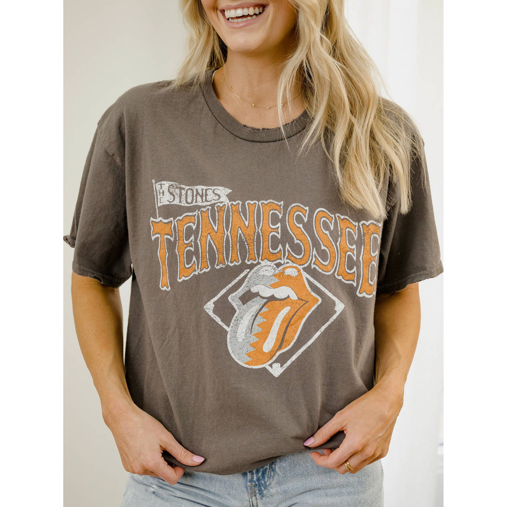 Rolling Stones Tennessee Vols Diamond Charcoal Thrifted Tee