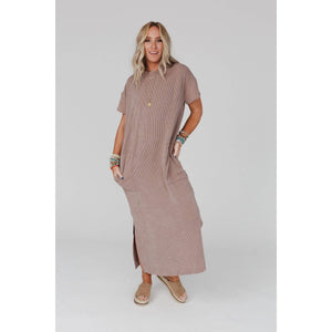 Easy Days Maxi Slit Tee Dress | Acorn