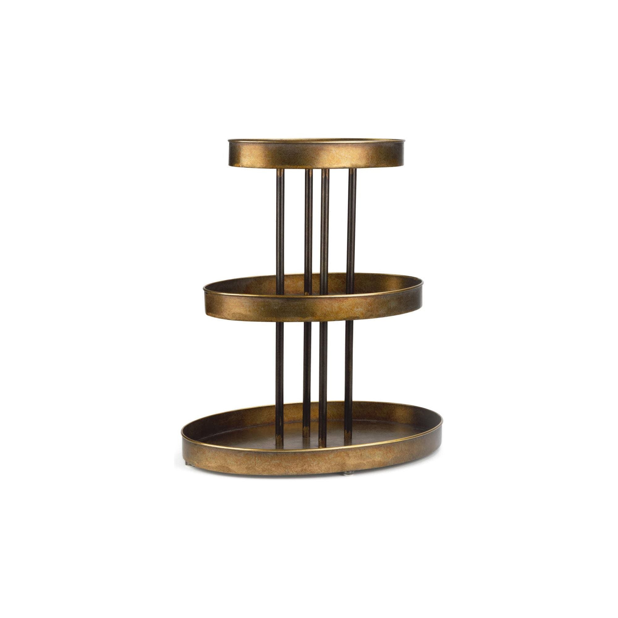 3 Tier Oval Tabletop Display