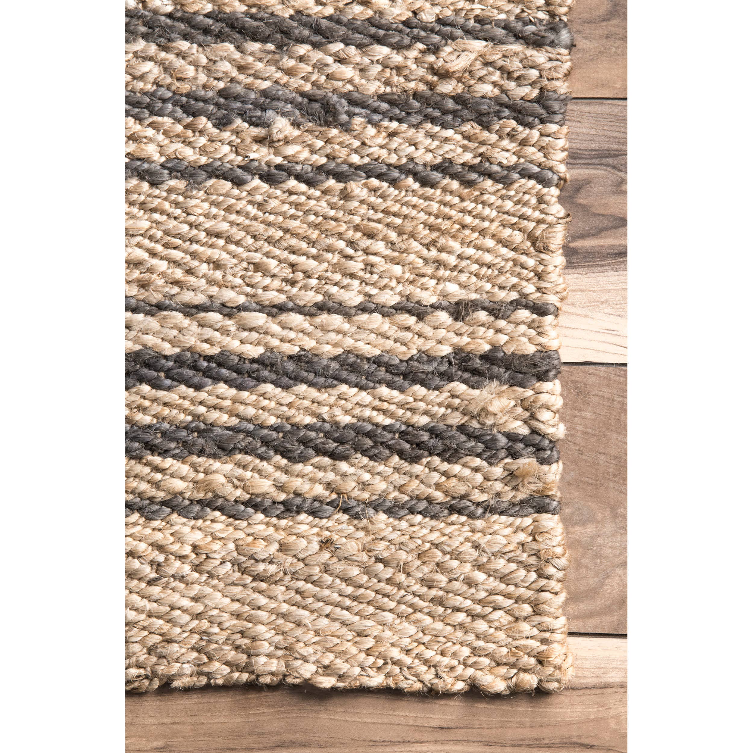 Hand Loomed Sandy Jute Area Rug