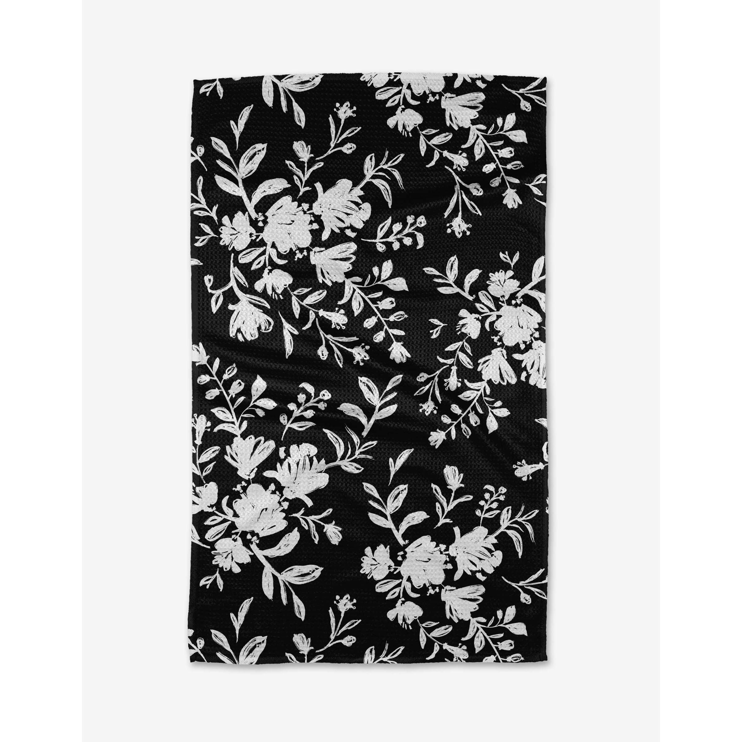 Geometry - Botanical Silhouettes Charcoal Tea Towel