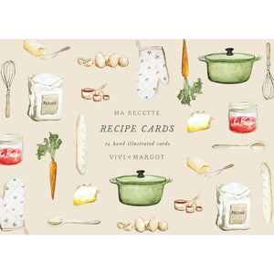 Hand Illustrated Recipe Card Box Set