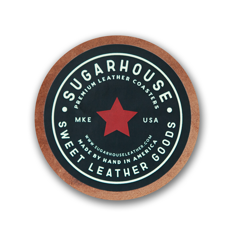 Leather Coaster | Tennessee Tri-Star