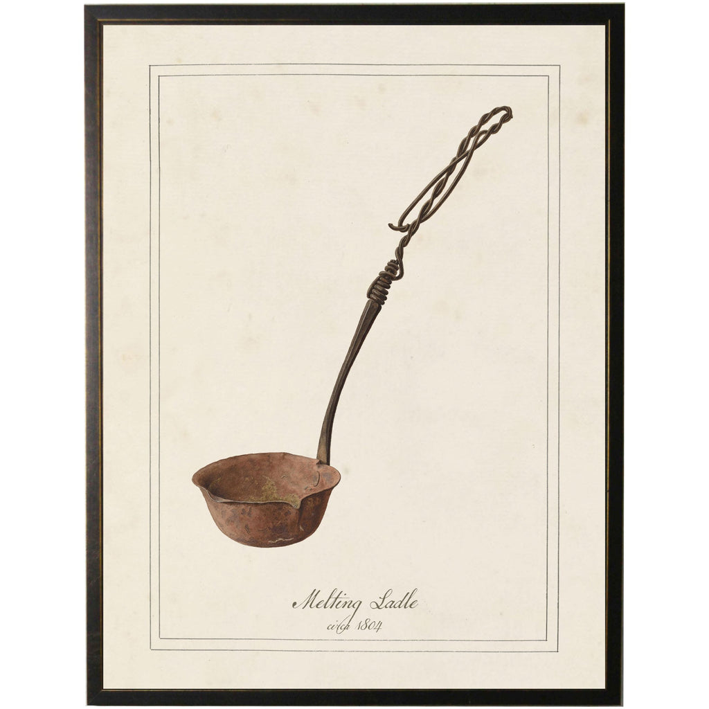 Watercolor Melting Ladle Painting Custom Framed Art
