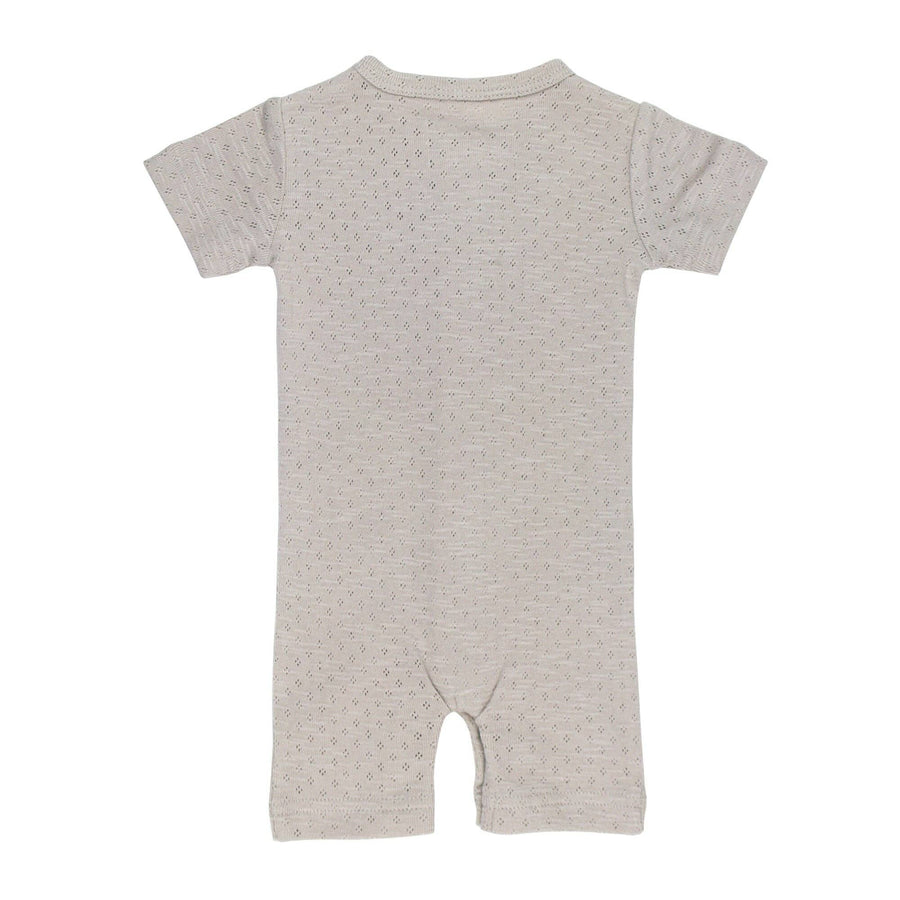 Organic Pointelle Ruffle Criss-Cross Bodysuit