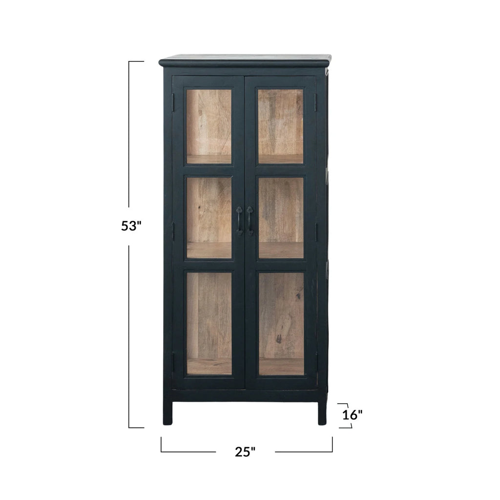 Black Wood & Glass Cabinet