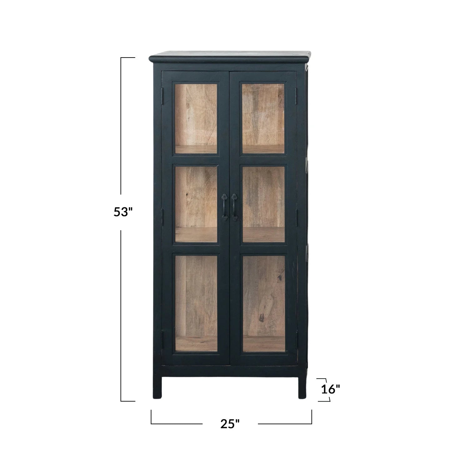 Black Wood & Glass Cabinet