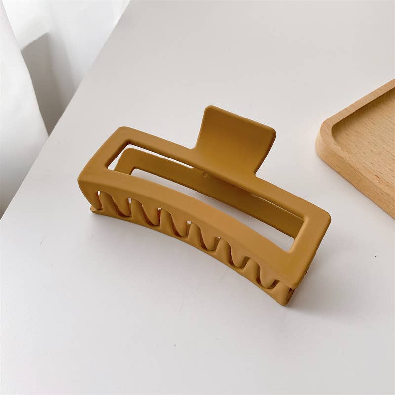 Adorro - Luna Mega Matte | Solid Color Rectangle Claw Clip: Assorted
