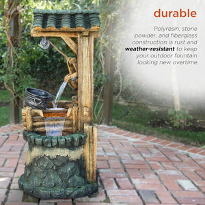 Wishing Well Garden Waterfall Fountain