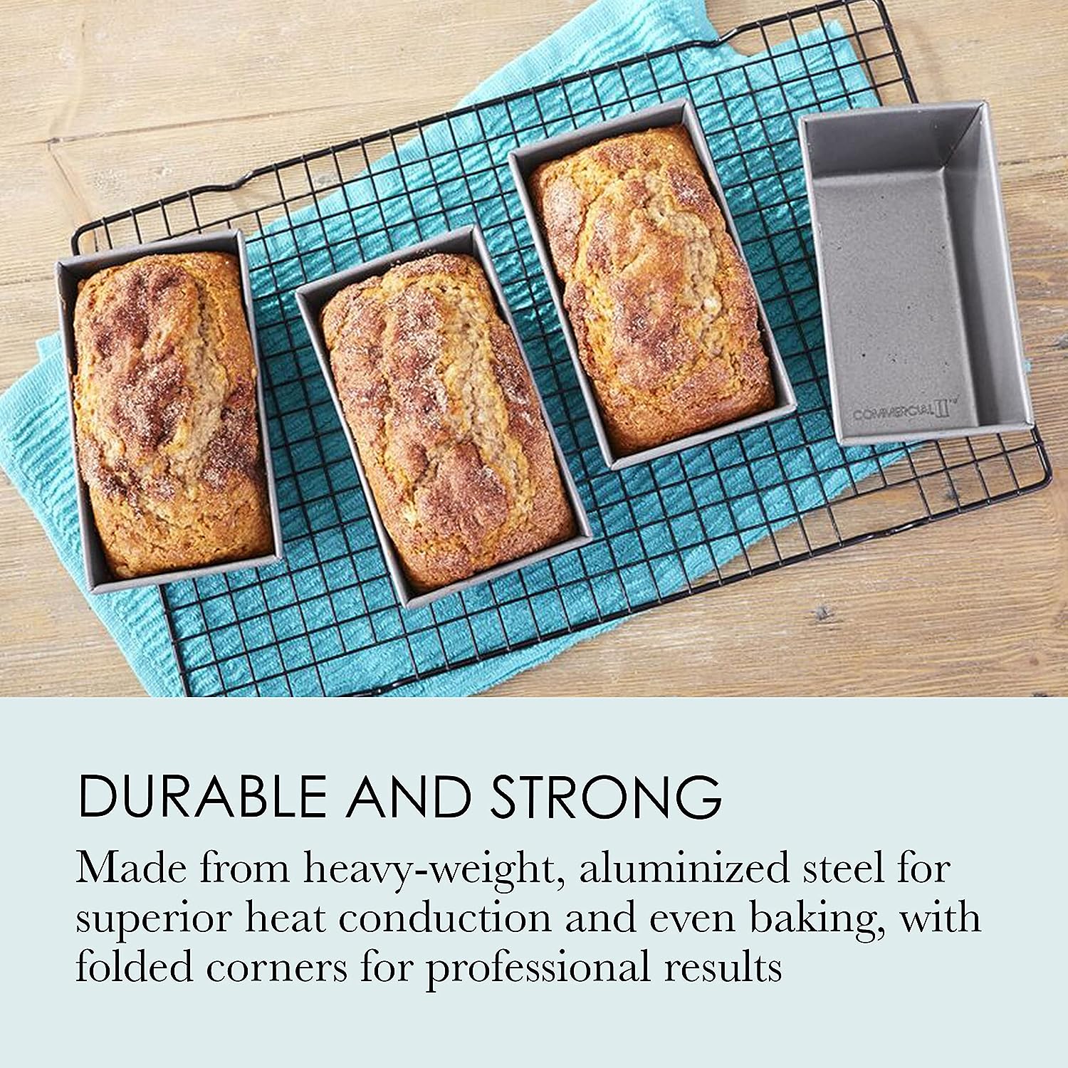 Chicago Metallic Commercial II Non-Stick Mini Loaf Pans