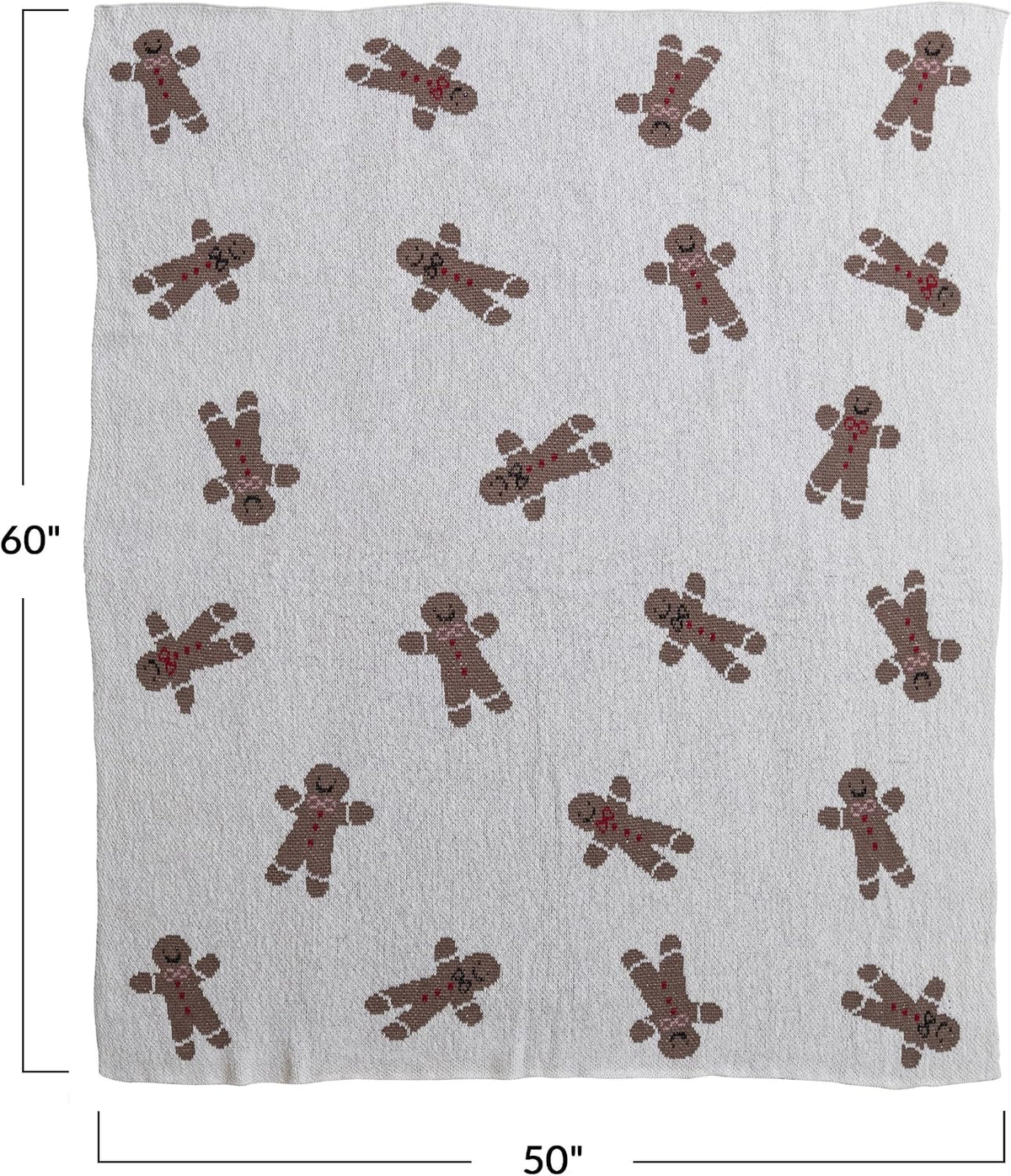 Gingerbread Cookie Knit Throw