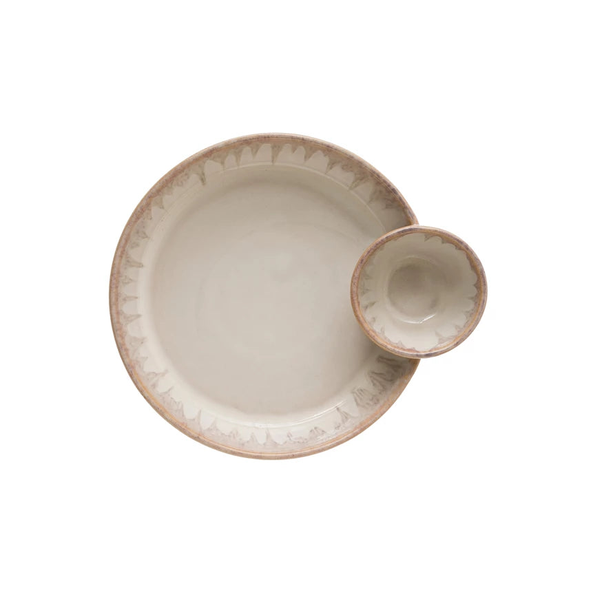 Stoneware Serving Dish w/ Sections