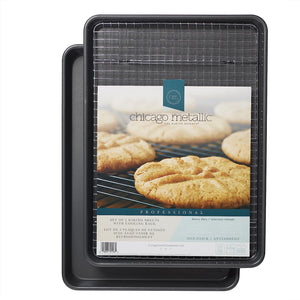 Chicago Metallic Professional Baking Sheet Set w/Cooling Rack