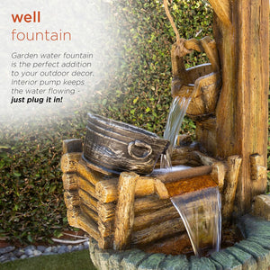 Wishing Well Garden Waterfall Fountain
