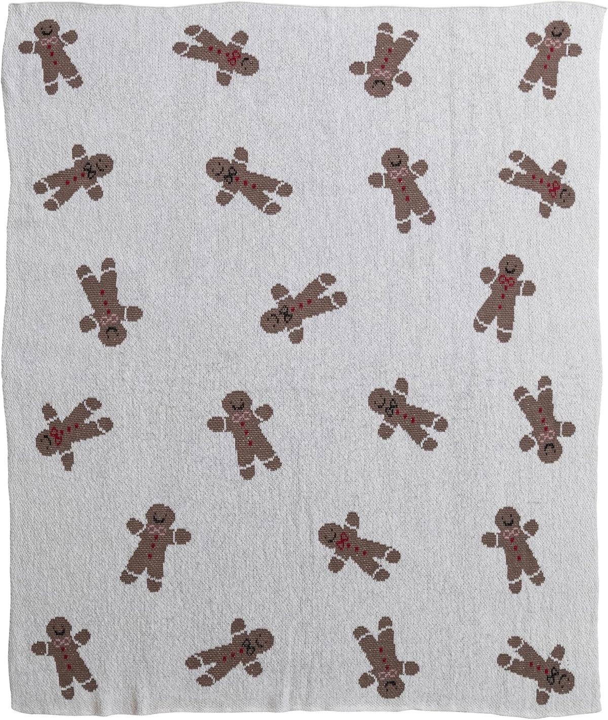 Gingerbread Cookie Knit Throw