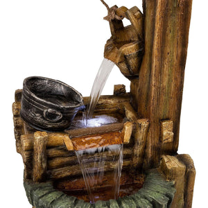 Wishing Well Garden Waterfall Fountain