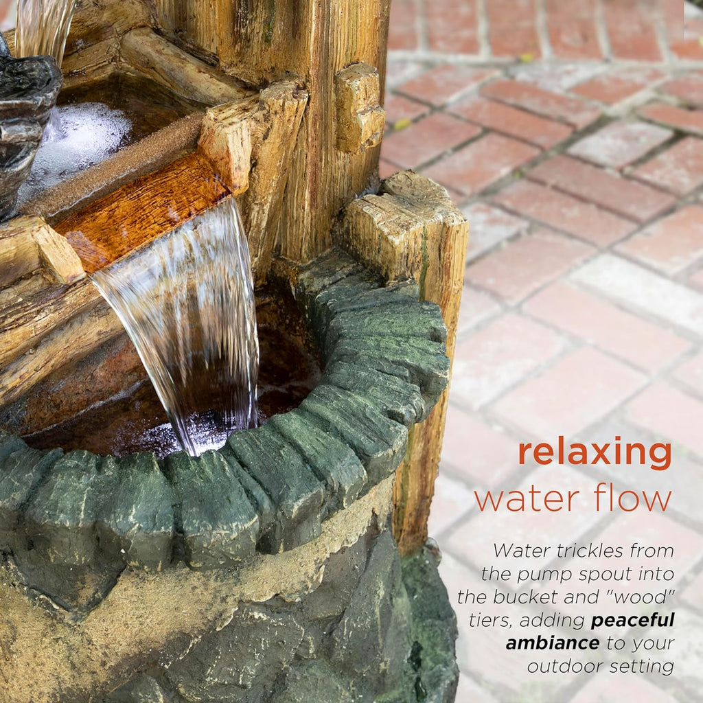 Wishing Well Garden Waterfall Fountain