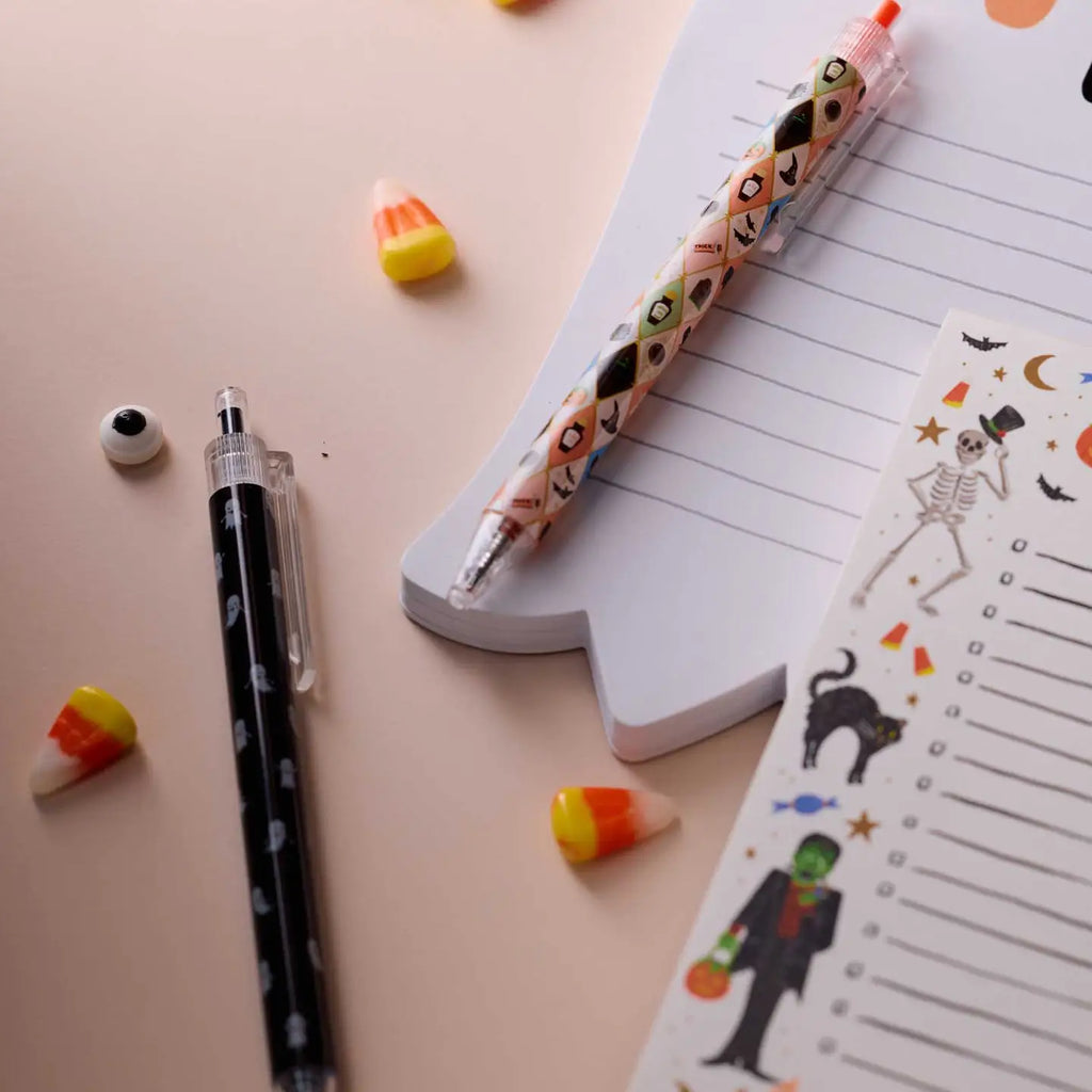 S/2 Halloween Argyle Gel Pens