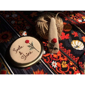 Embroidered Compact Mirror  | Sunflower