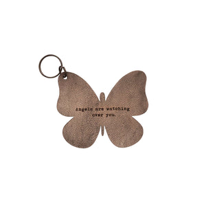 Leather Butterfly Keychain