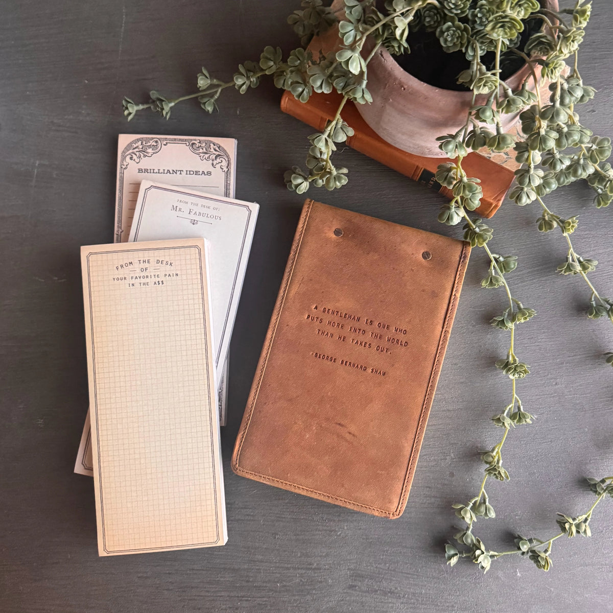 Signature Leather Desk Journal
