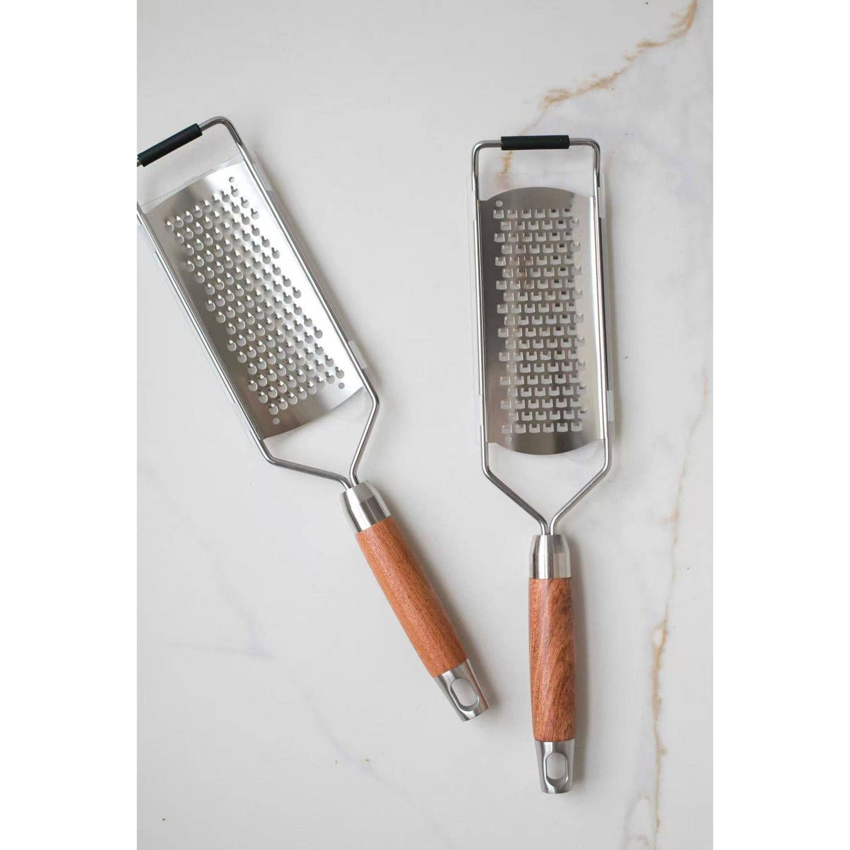 Himore Studio - Cheese Grater with Walnut Wood Handle: Coarse