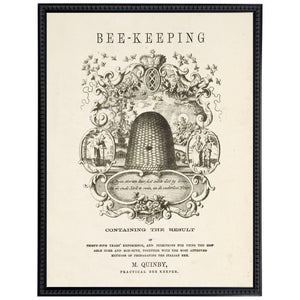 Vintage Illustrated Bee Keeping Custom Framed Art