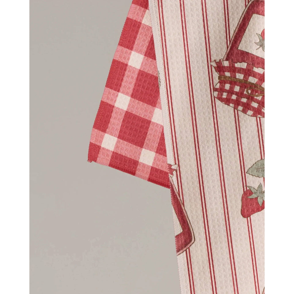Geometry - Strawberry Jam Luxe Kitchen Towel