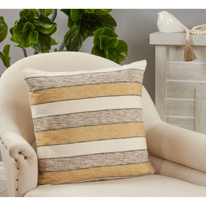 Striped Throw Pillow | Down Filled