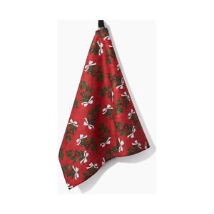 Geometry - Christmas Berry Bow Tea Towel