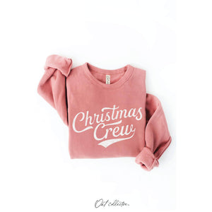 Christmas Crew Graphic Sweatshirt  | Cranberry Heather