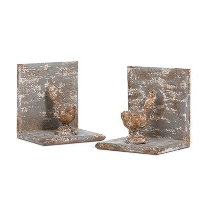 S/2 Bird Duet Iron Bookends
