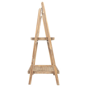 2-Tier Wood Folding Stand | Natural