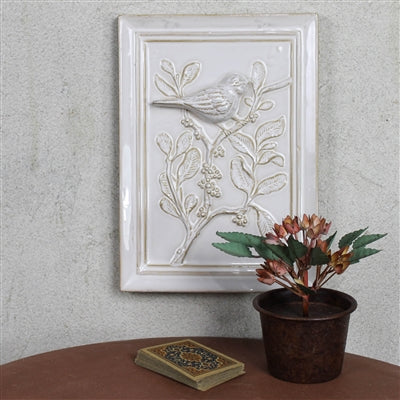 Ceramic Wall Art | Bird & Branch