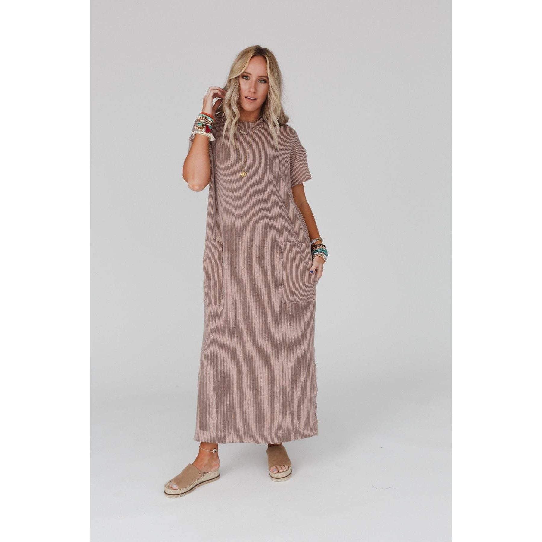 Easy Days Maxi Slit Tee Dress | Acorn