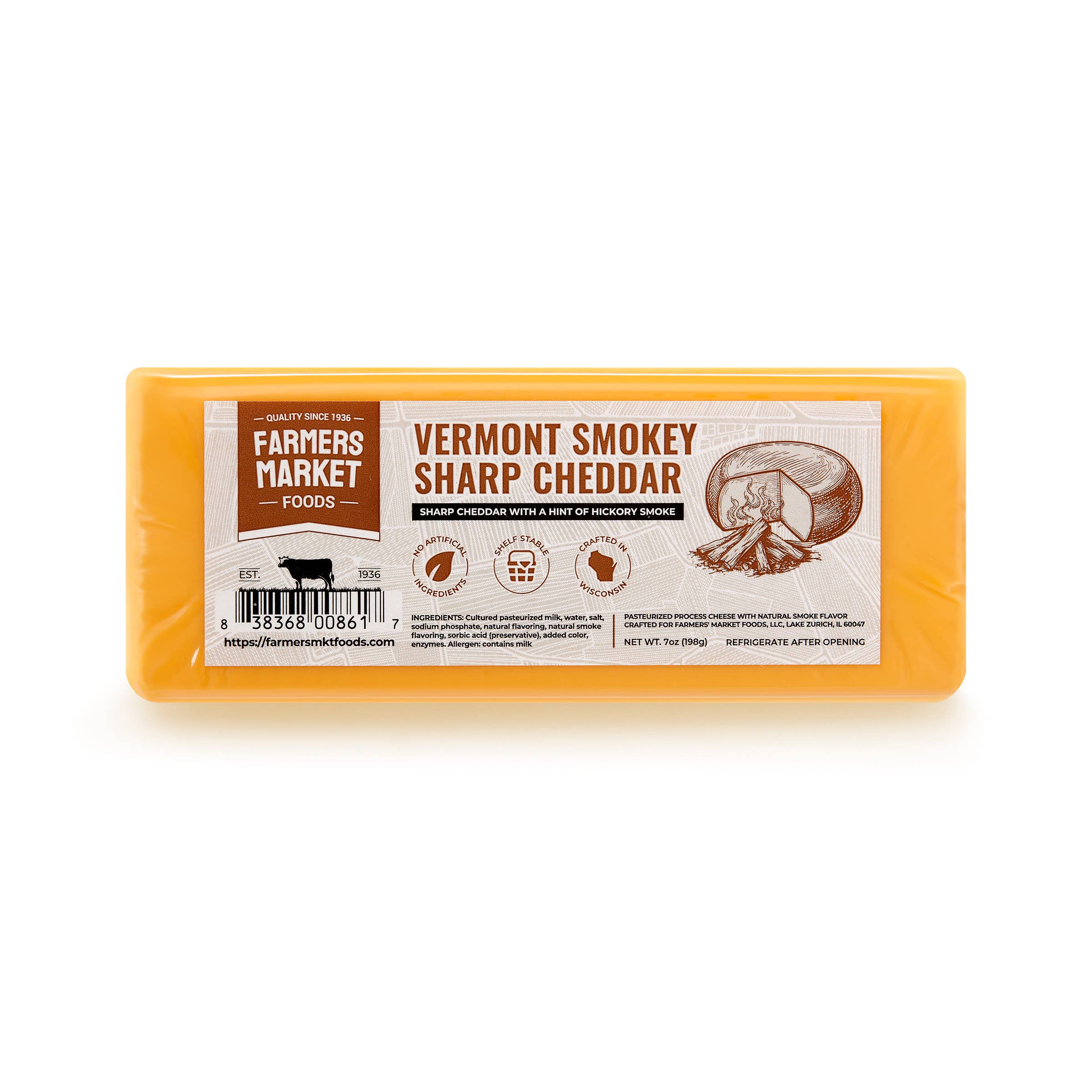 Vermont Smokey Sharp Cheddar (Shelf Stable)