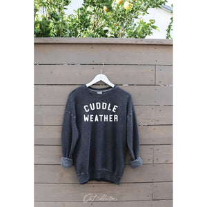 CUDDLE WEATHER Mineral Graphic Sweatshirt  | Vintage Black