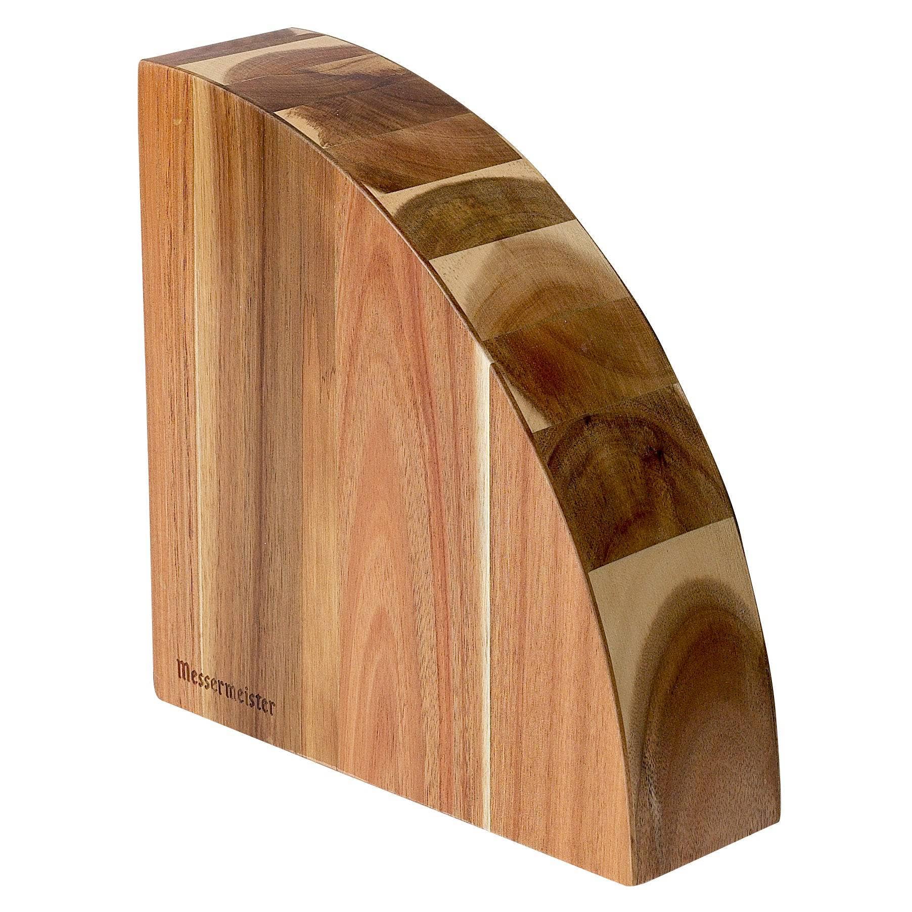 Messermeister Wood Quarter Round Magnetic Knife Block