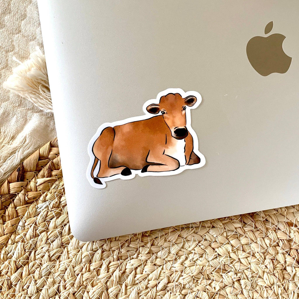 Brown Cow Sticker