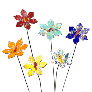 Copper Enamel Flower | Medium